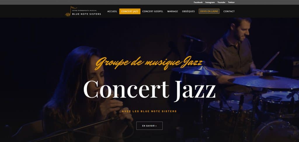 Refonte site internet concert Jazz