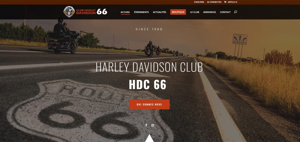 refonte site internet harley davidson club