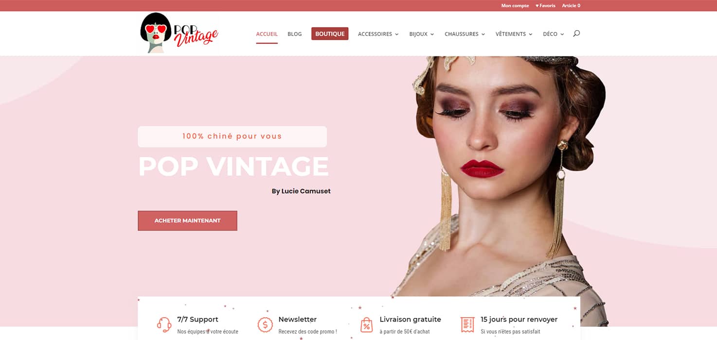 Site E-Commerce Pop-vintage.com